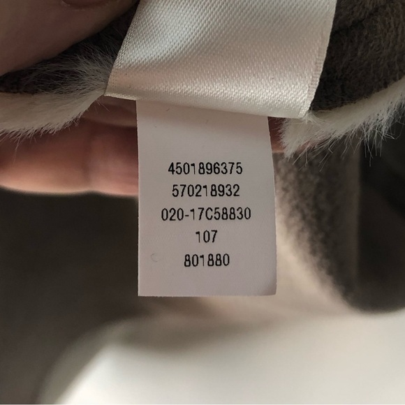 Chicos Sz 1 Medium Faux Suede Shearling Vest Tan Cream Boho Chic Casual Retro - Picture 10 of 10